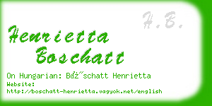 henrietta boschatt business card